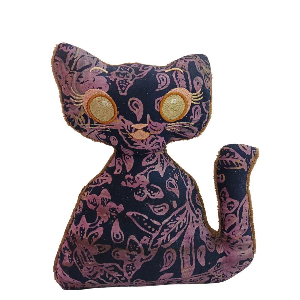 SOFT TOYS BATIK KUCING MATA BERSULAM 74