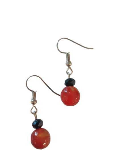 CARNELIAN EARING 10MM