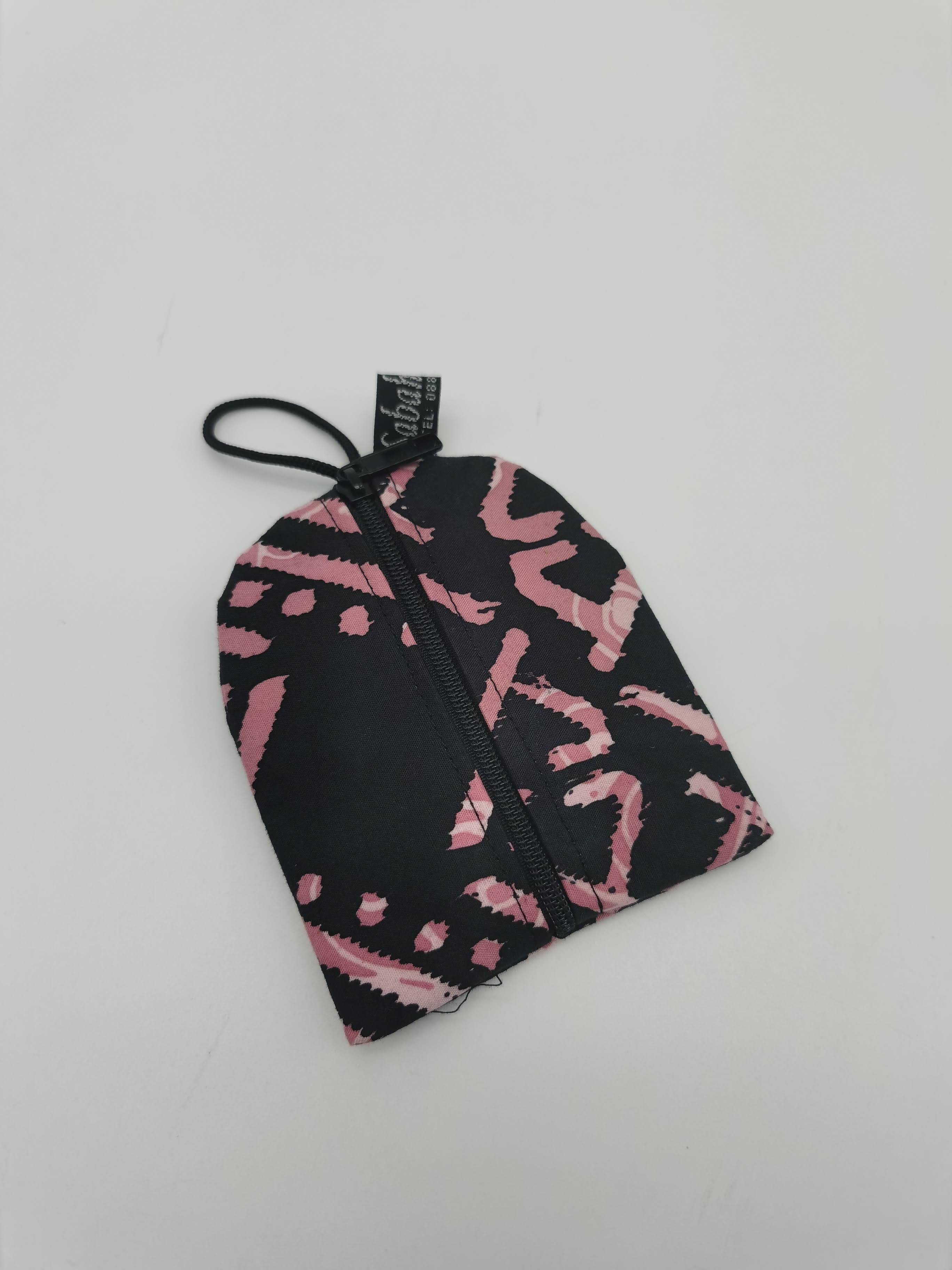 DOMPET DUIT BATIK COTTON HITAM MERAH JAMBU