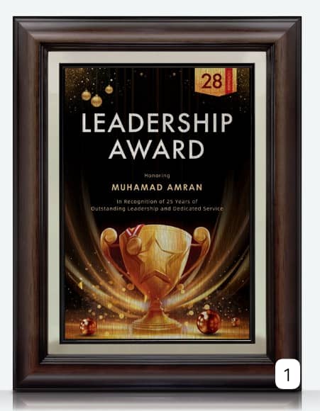 AWARD PLAQUE:SOLID WOOD FRAME