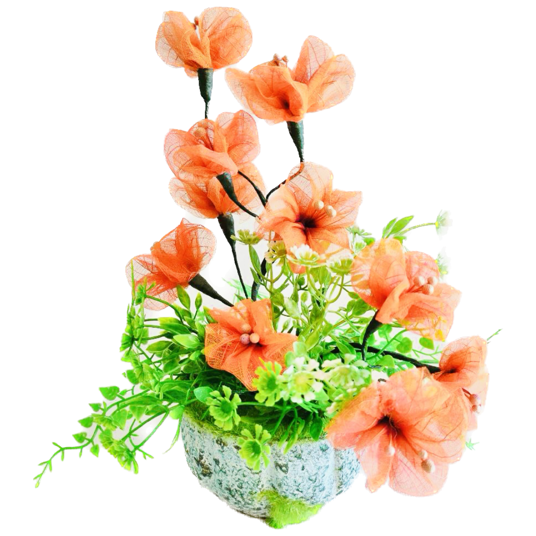 GUBAHAN BUNGA DAUN GETAH