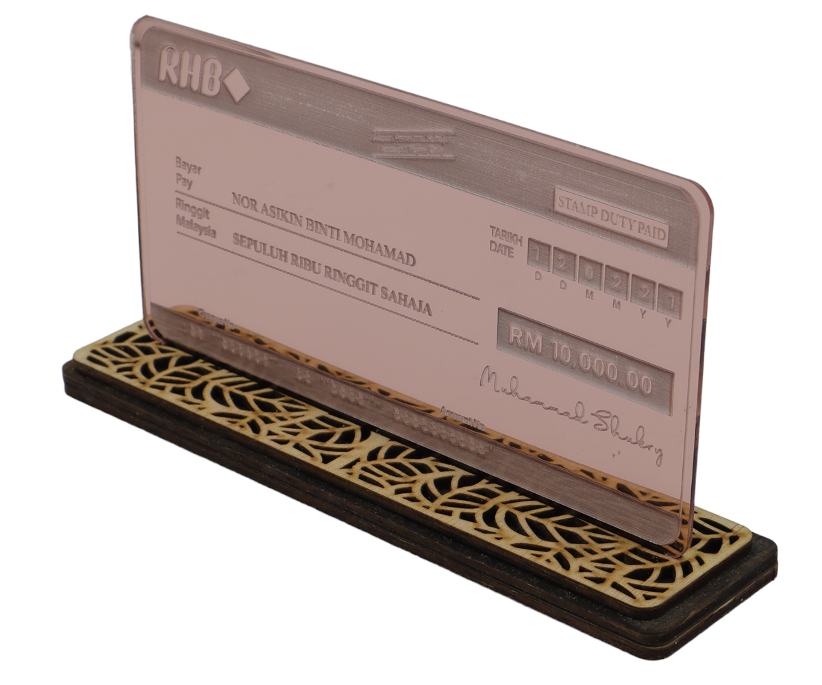(PRE-ORDER) MOCK CHEQUE ACRYLIC