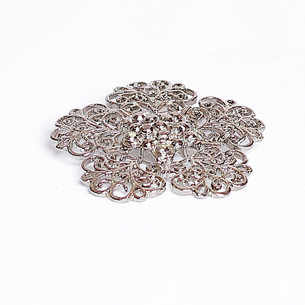 BROOCH 5 PETALS (SILVER PLATED)