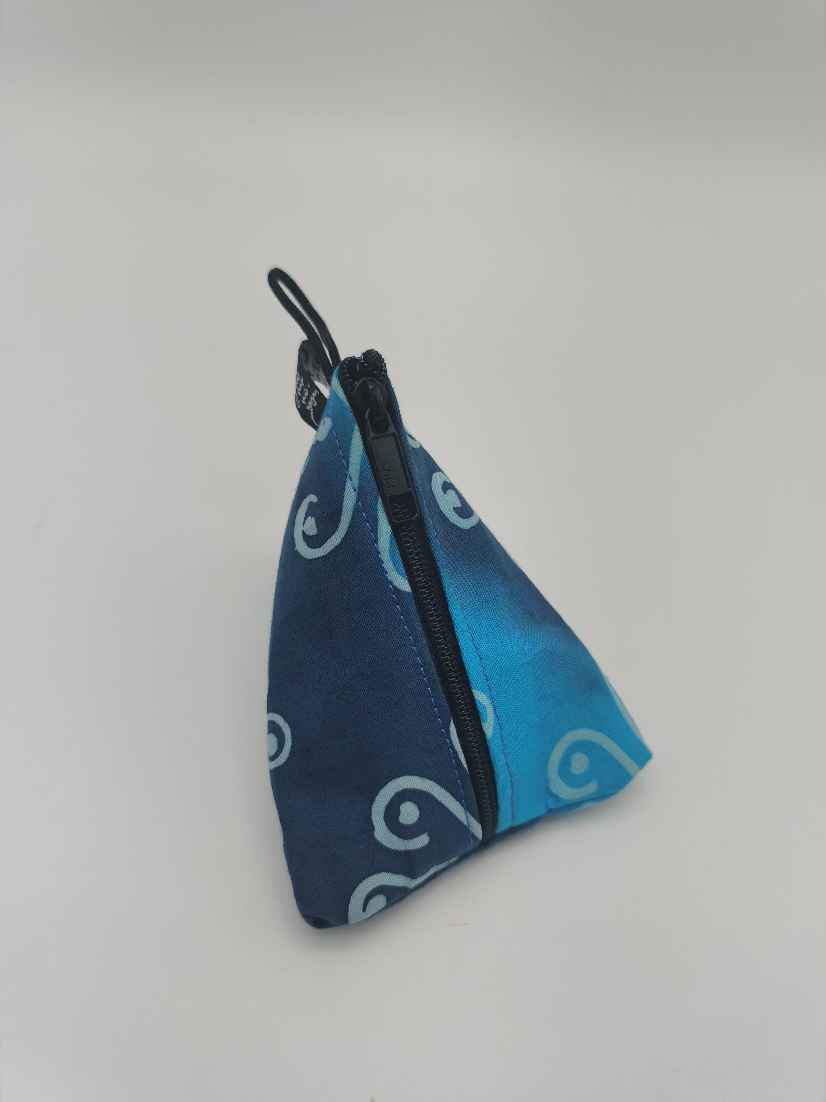 MINI COIN BAG ZIP   BLUE
