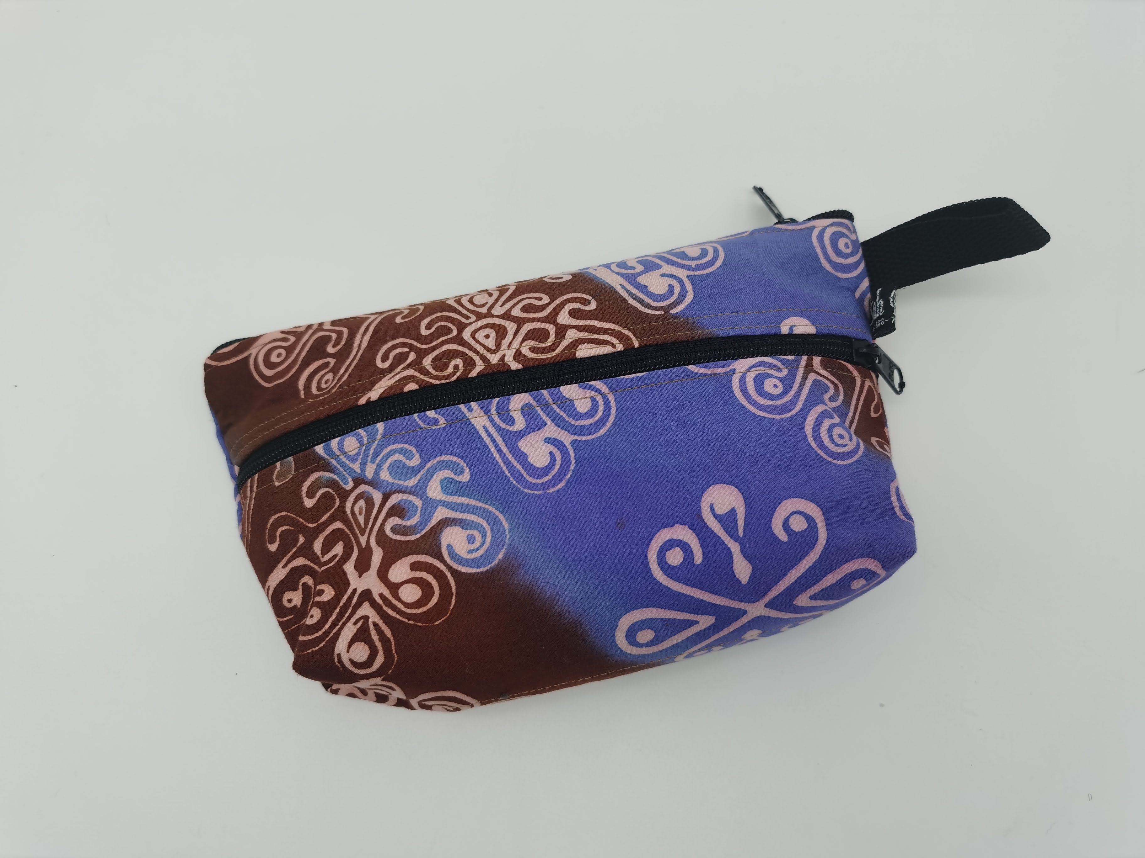 MAKE UP POUCH BLUE BROWN