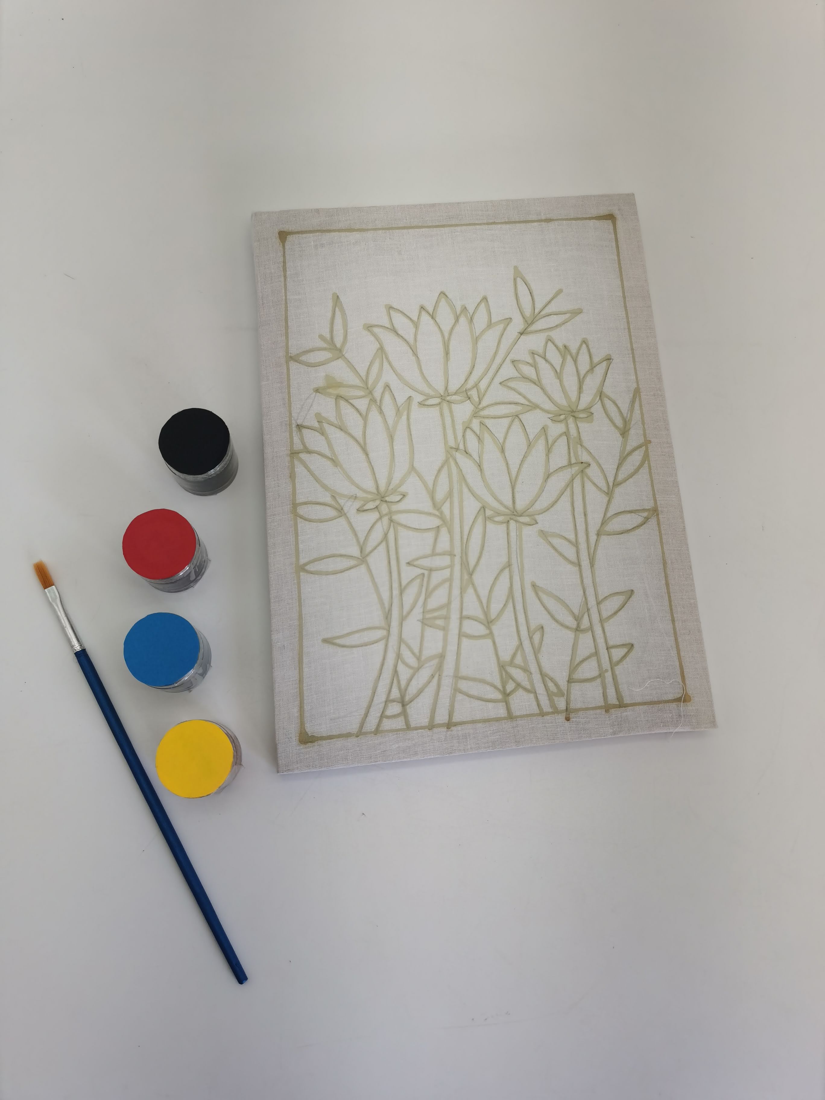 BATIK PAINTING SET (MOTIF -WATERLILY 1)