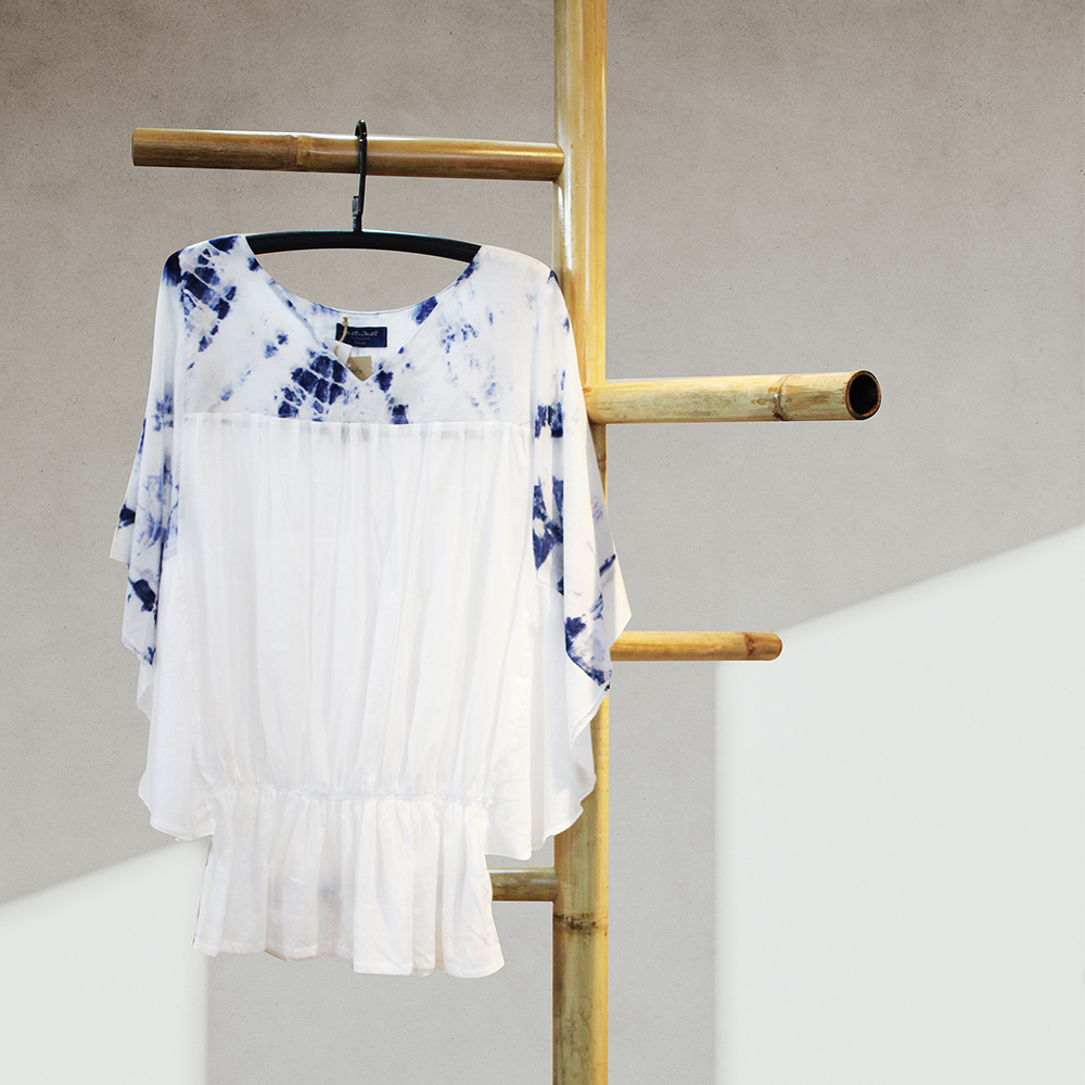 BATWING BLOUSE TIE AND DYE