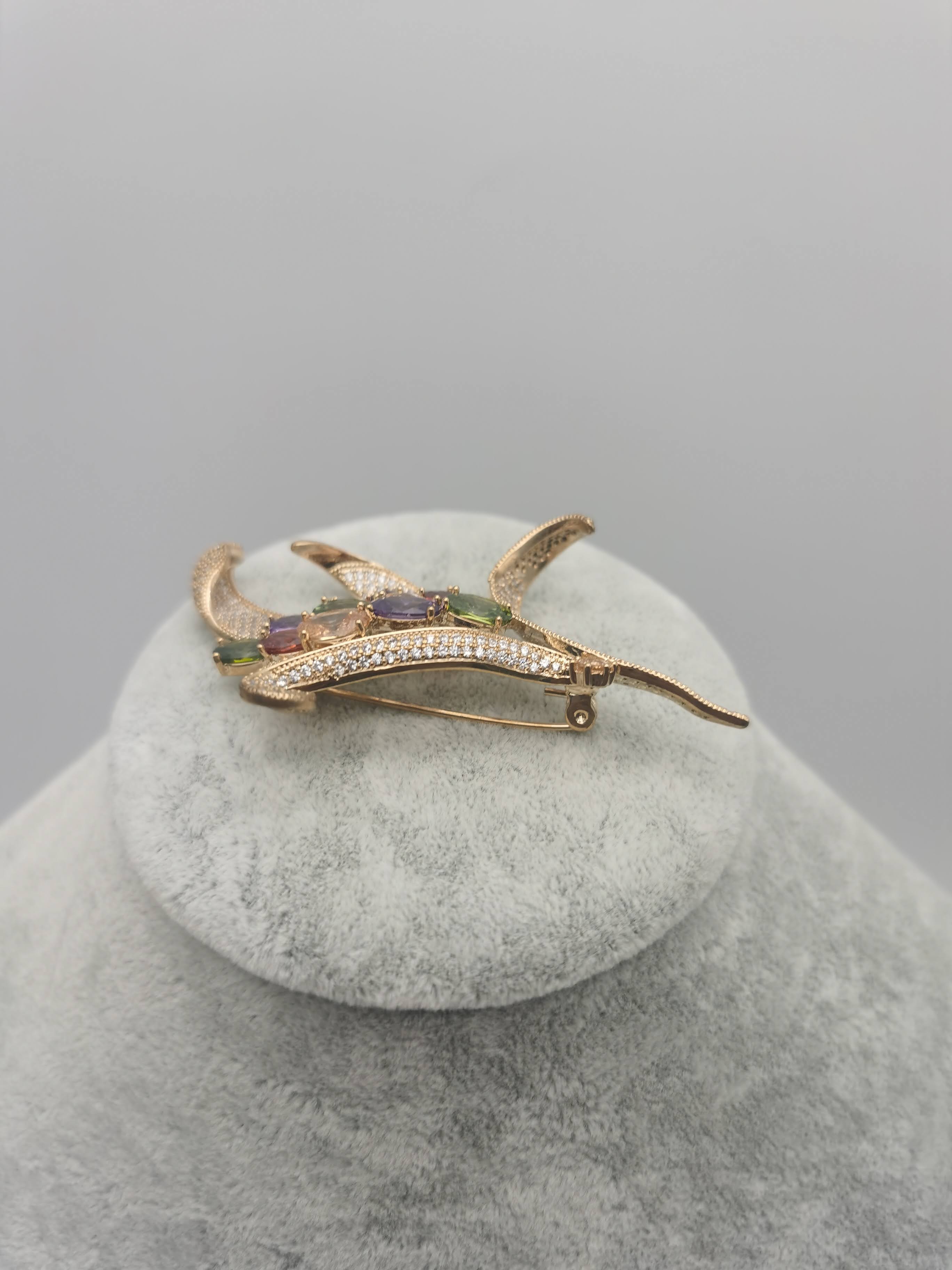 BROOCH ZIRCON ROSEGOLD