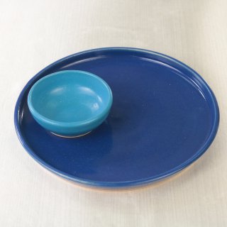 (SET) CERAMIC PLATE + CERAMIC SAMBAL BOWL