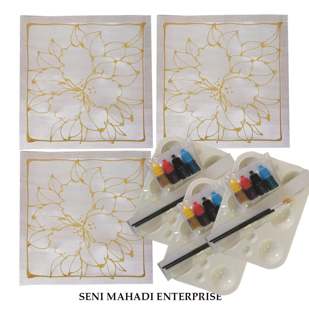 (71) BATIK KIT DIY BUNGA ORKID (COMBO 3)