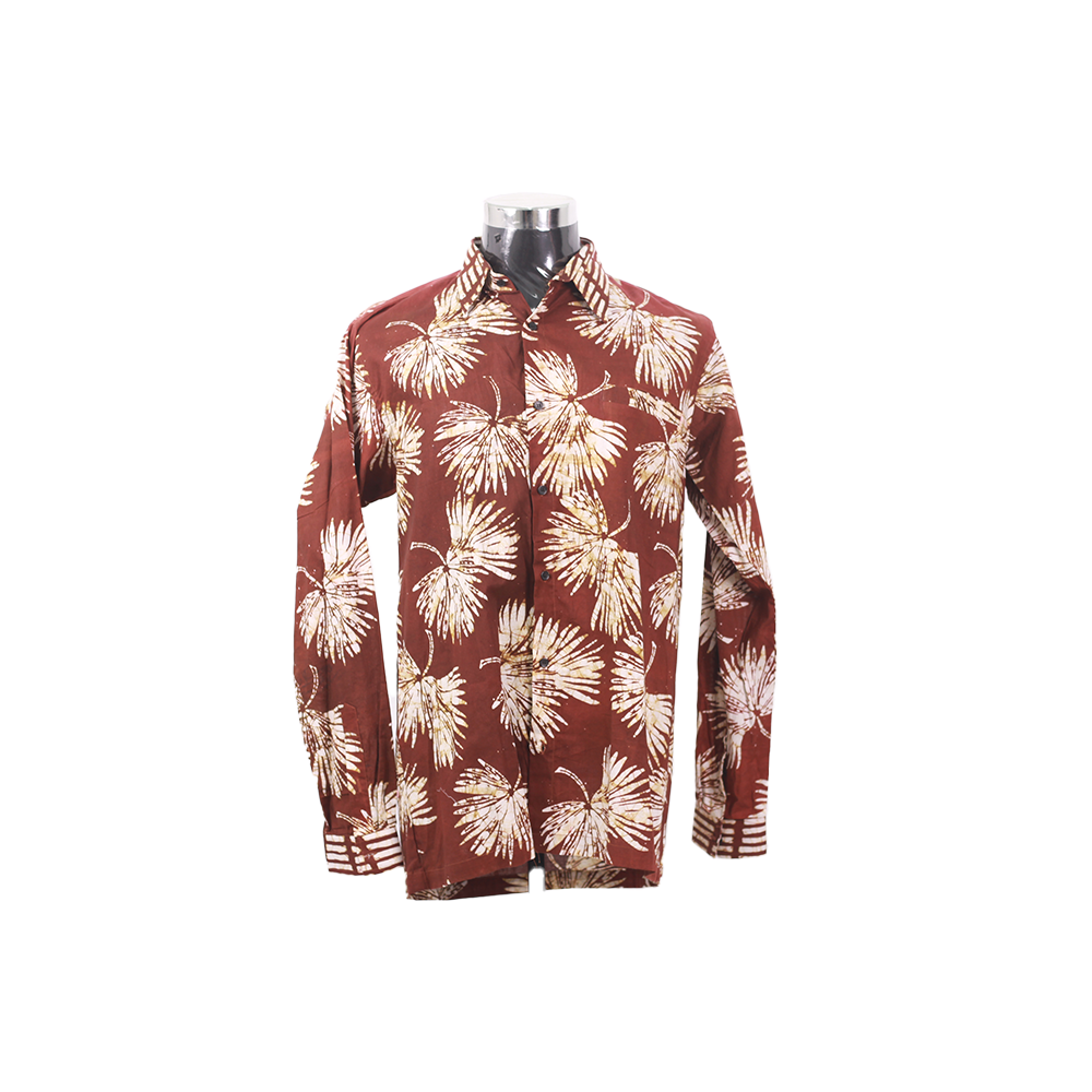 KEMEJA BATIK LELAKI  COTTON LENGAN PANJANG