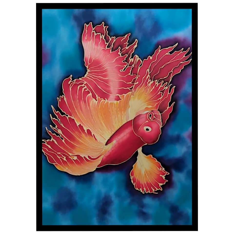 FIGHTER FISH BATIK PAINTING
