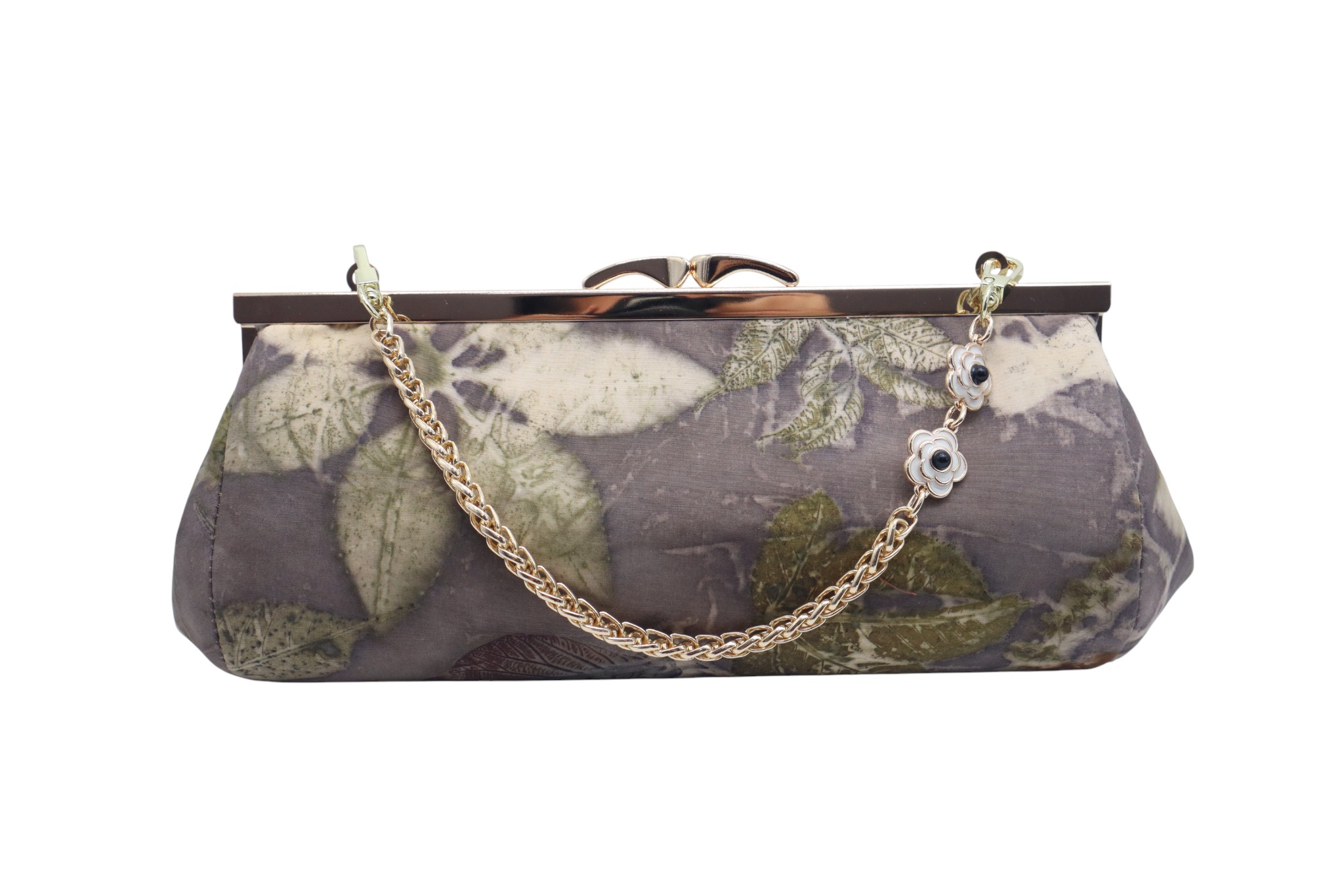 ECO-PRINT KISSLOCK CLUTCH