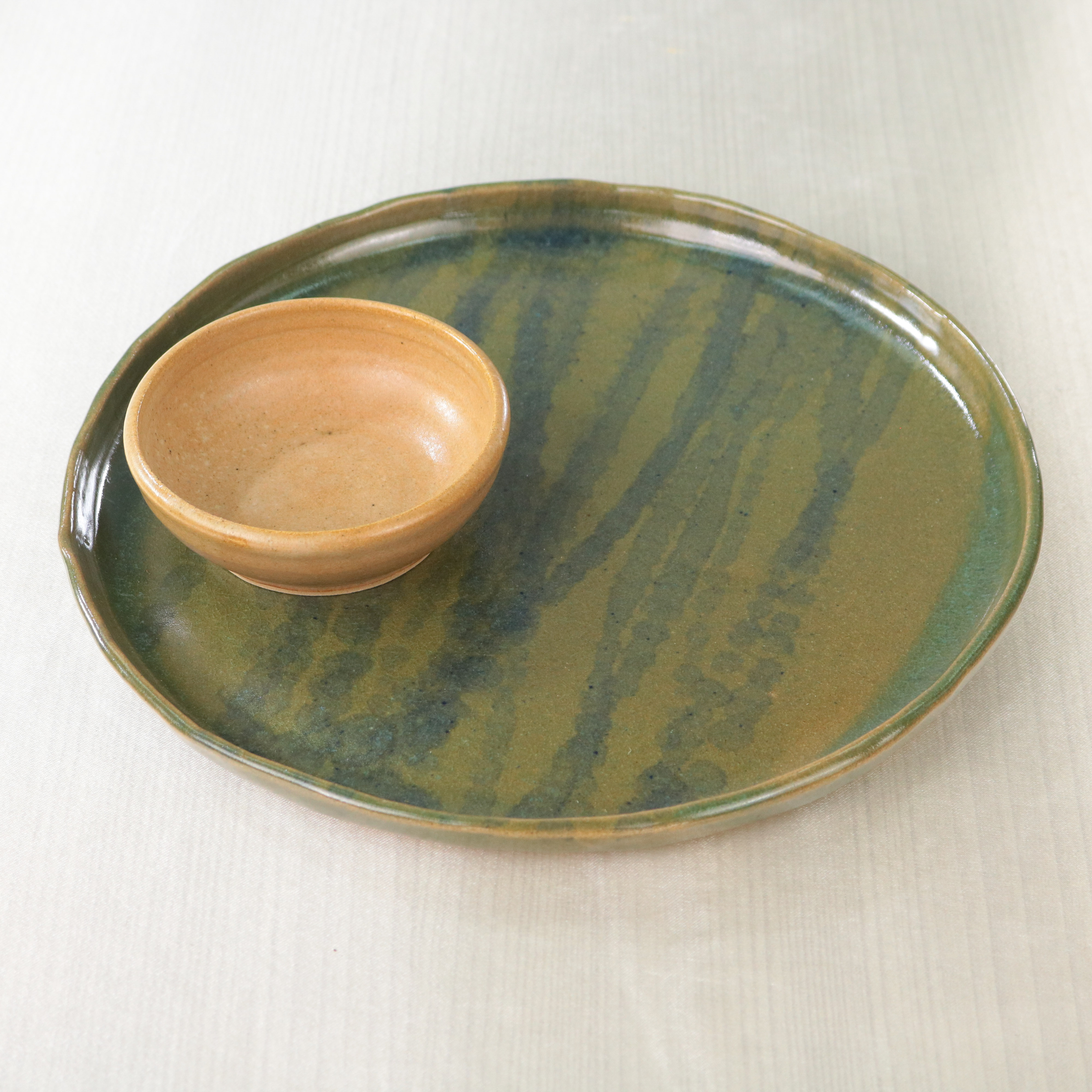 (SET) PINGGAN SERAMIK + MANGKUK SAMBAL SERAMIK