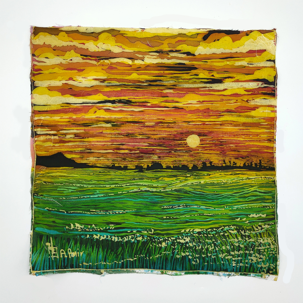 BATIK PAINTING "PEMANDANGAN ABSTRAK"