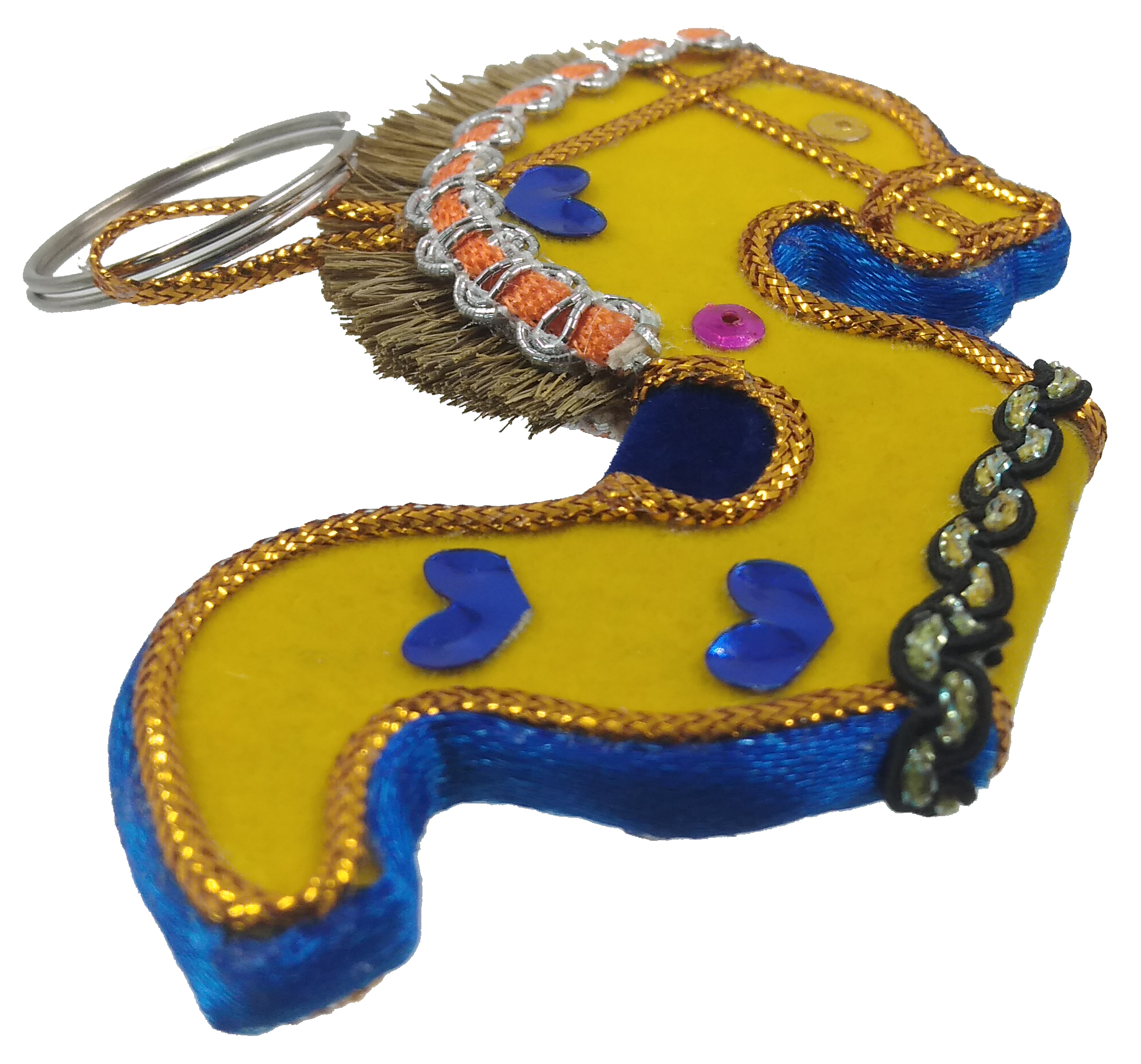 KEYCHAIN KUDA KEPANG KECIL  KUNING