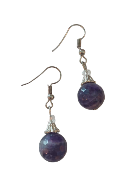 AMETHYST EARING 12MM