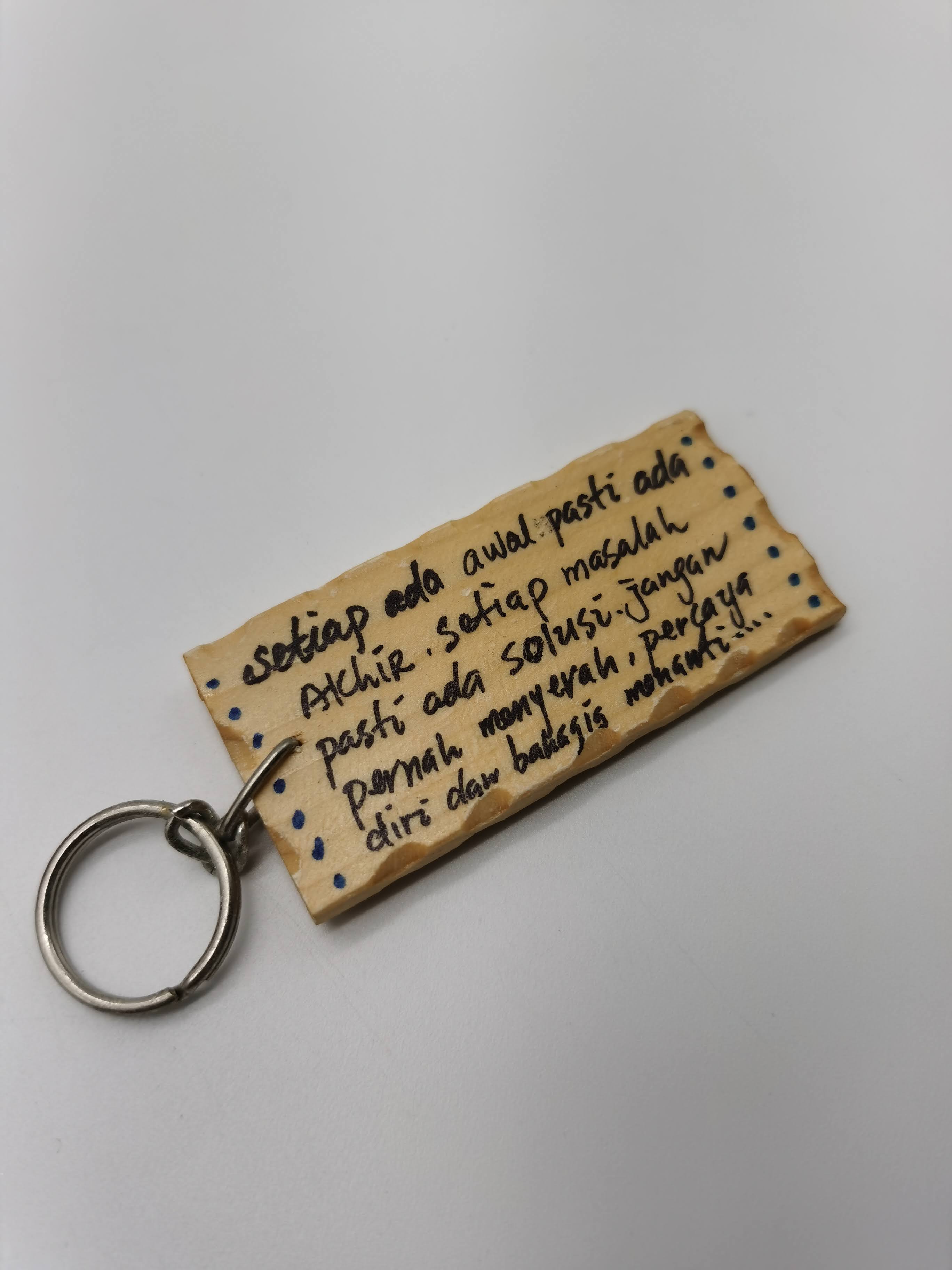 KEYCHAIN SEGI EMPAT DENGAN DESIGN