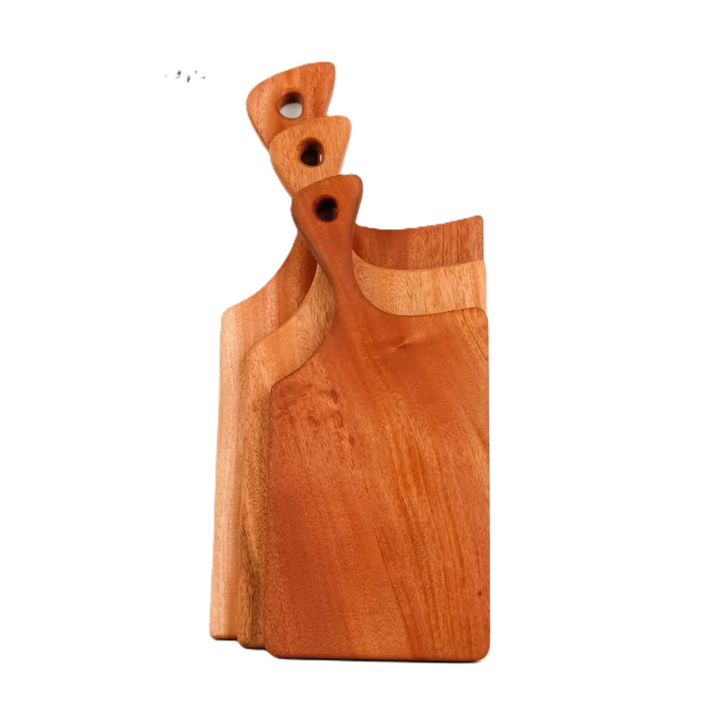 RAIHAN CUTTING BOARD MOHAGANY WOOD (BUNDLE SET)