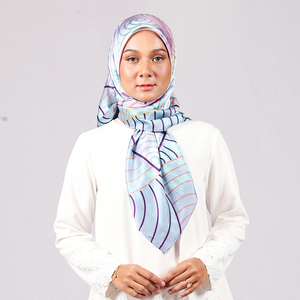 GEO MOTIF (PURPLE BLUE) SCARF