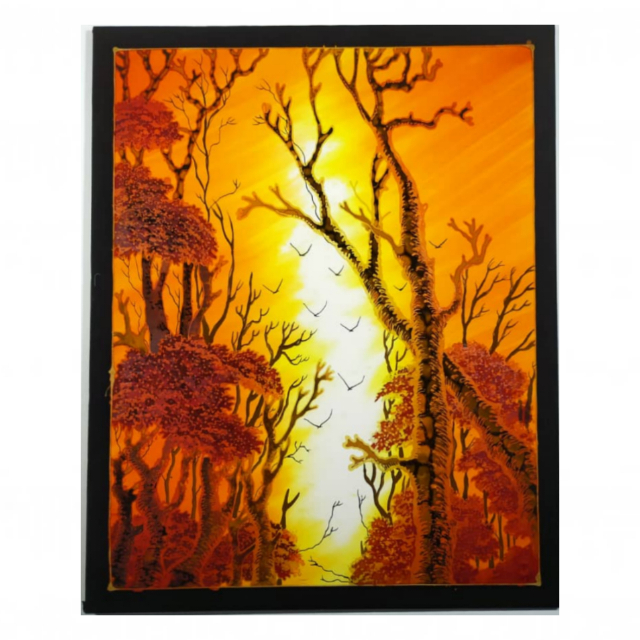 SUNSET AT MANGROOVE FOREST BATIK PAINTING