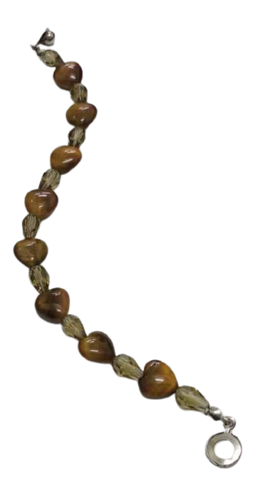 TIGER'S EYE BRACELET HEART 2