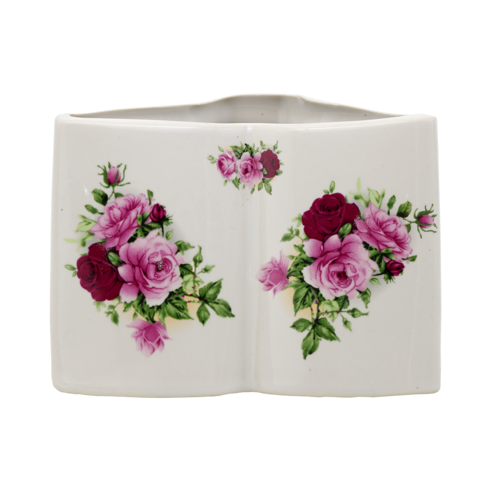 BEKAS PENYIMPAN TISU BERBENTUK BUKU SERAMIK