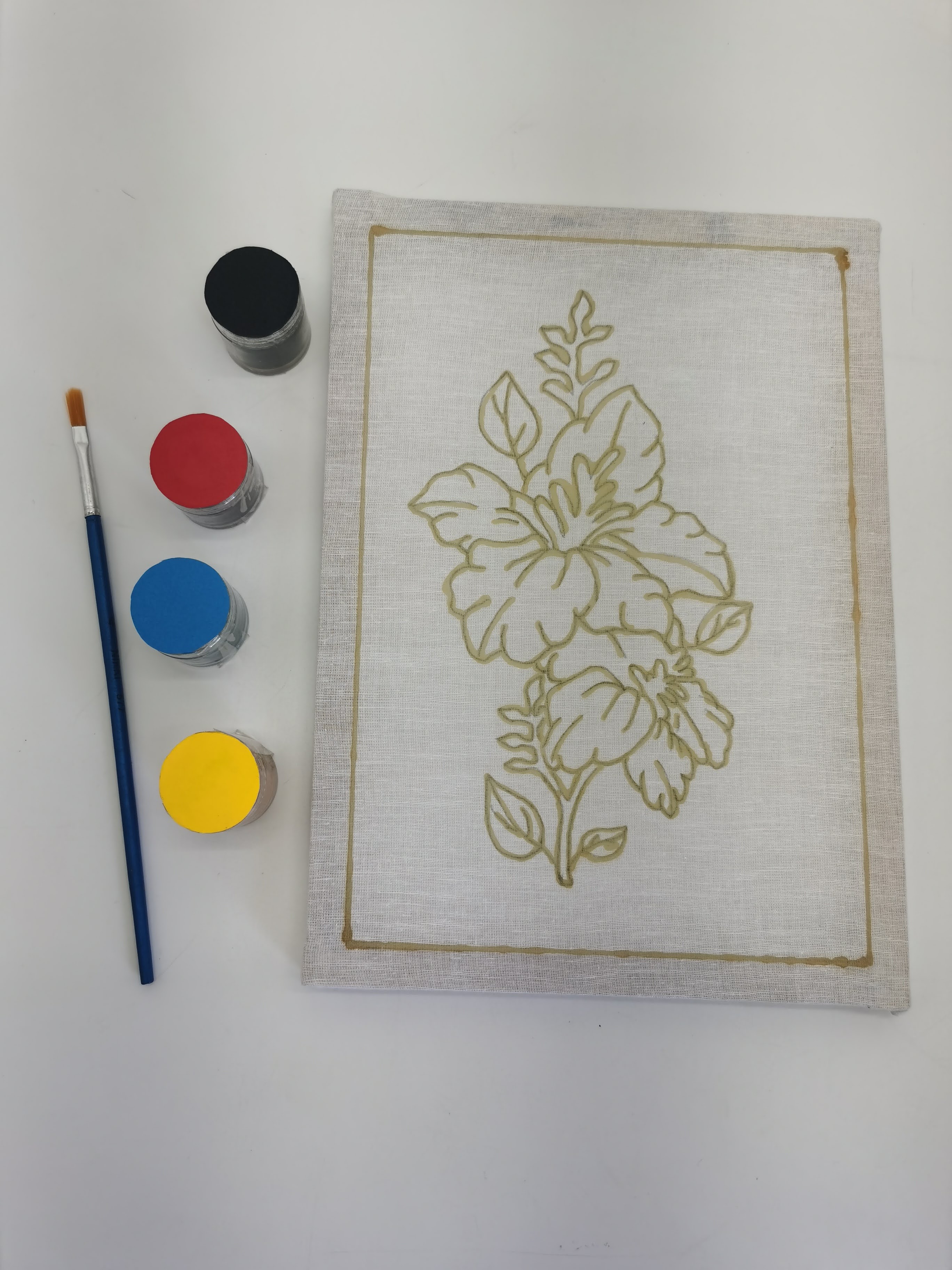 BATIK PAINTING SET (MOTIF -HIBISCUS 2)