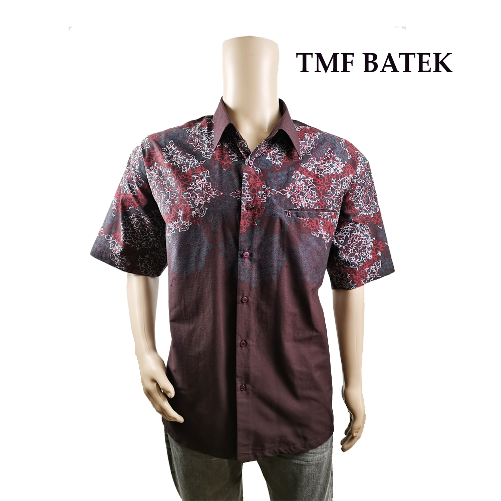 (PRE-ORDER 859) KEMEJA BATIK TMF LENGAN PENDEK SLIM FIT