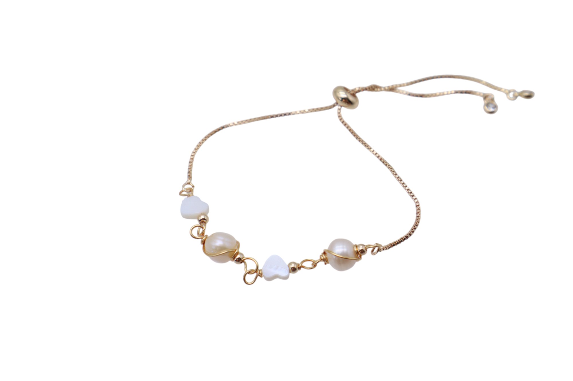 PURE PEARL AND PRECIOUS STONE BRACELET