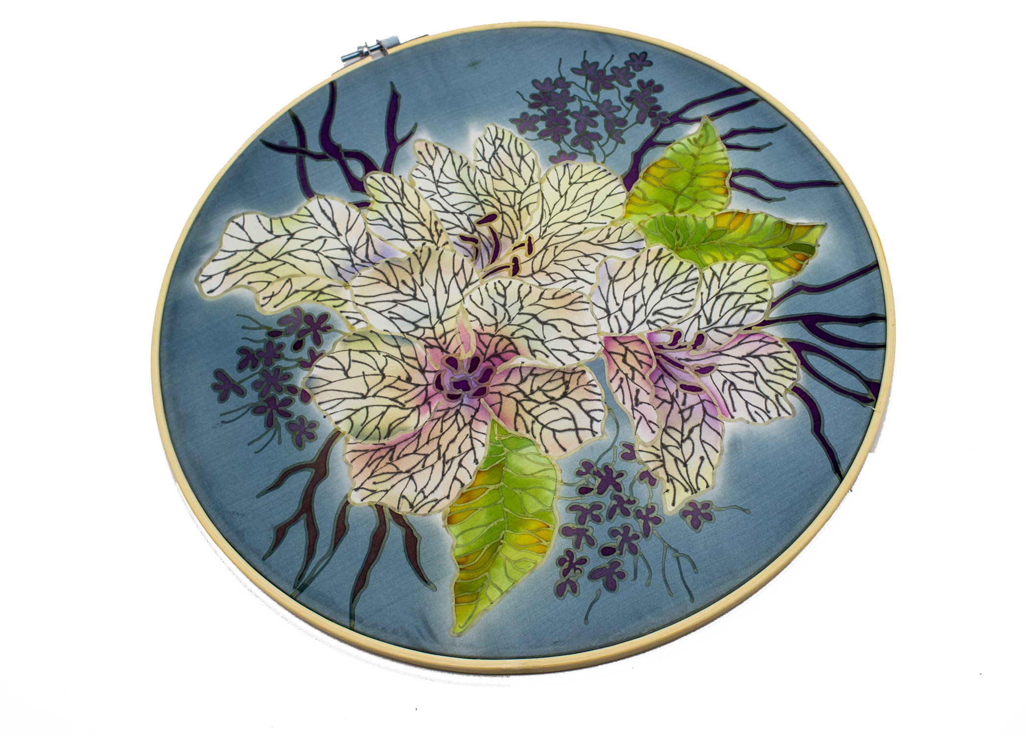 CATAN BATIK ORKID PUTIH JALUR