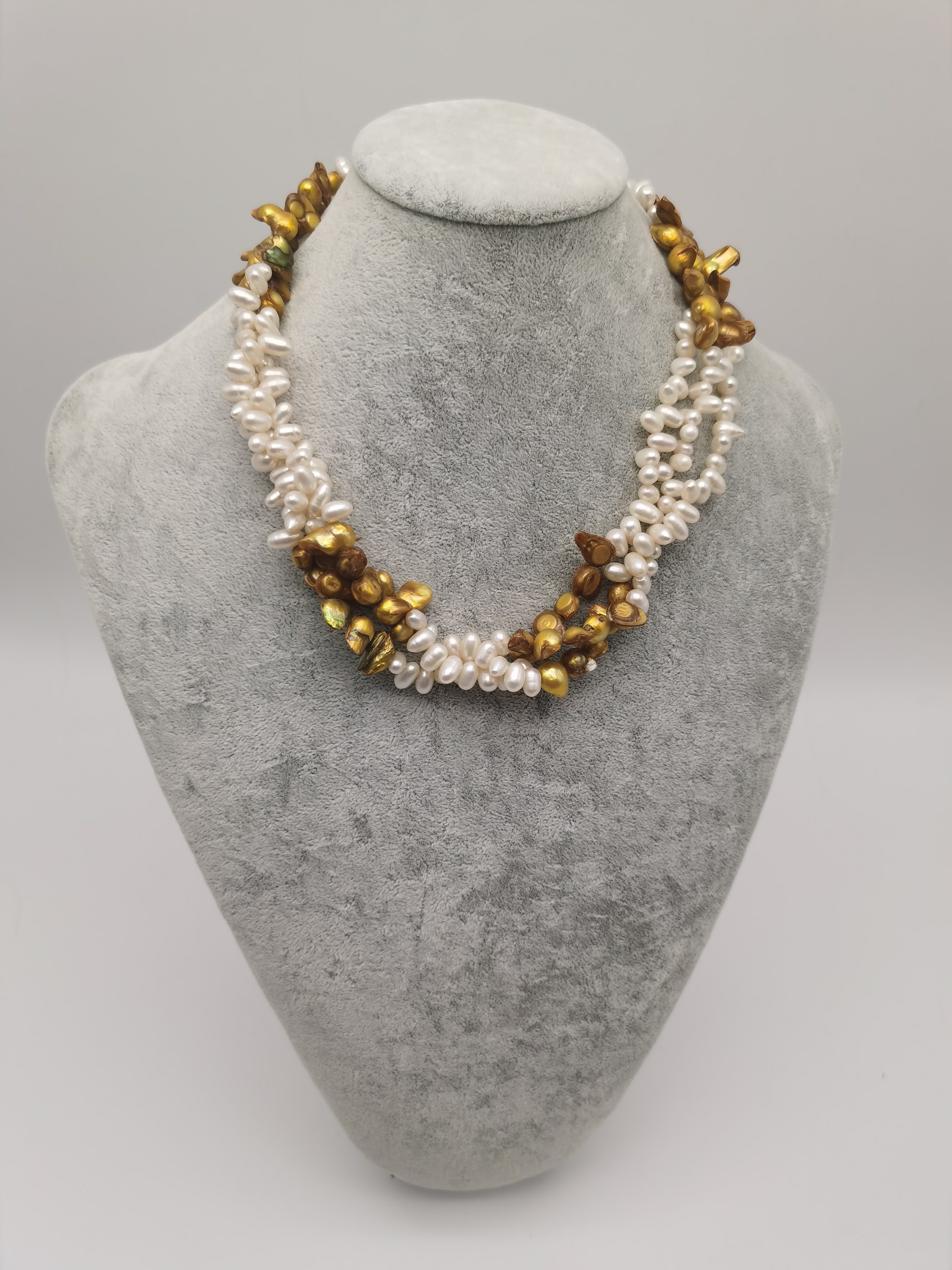 RANTAI RICE PEARL WITH BIWA PEARL YELLOW