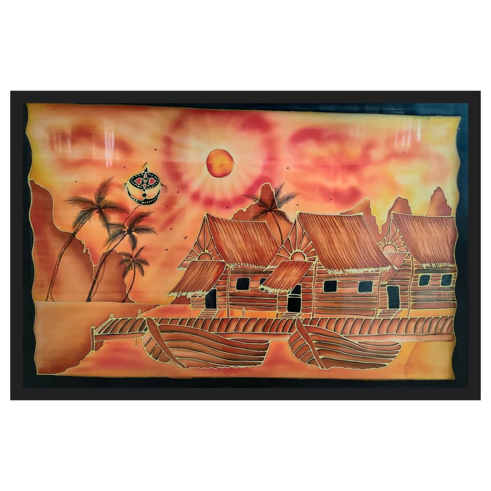 FISHERMEN VILLAGE BATIK PAINTING