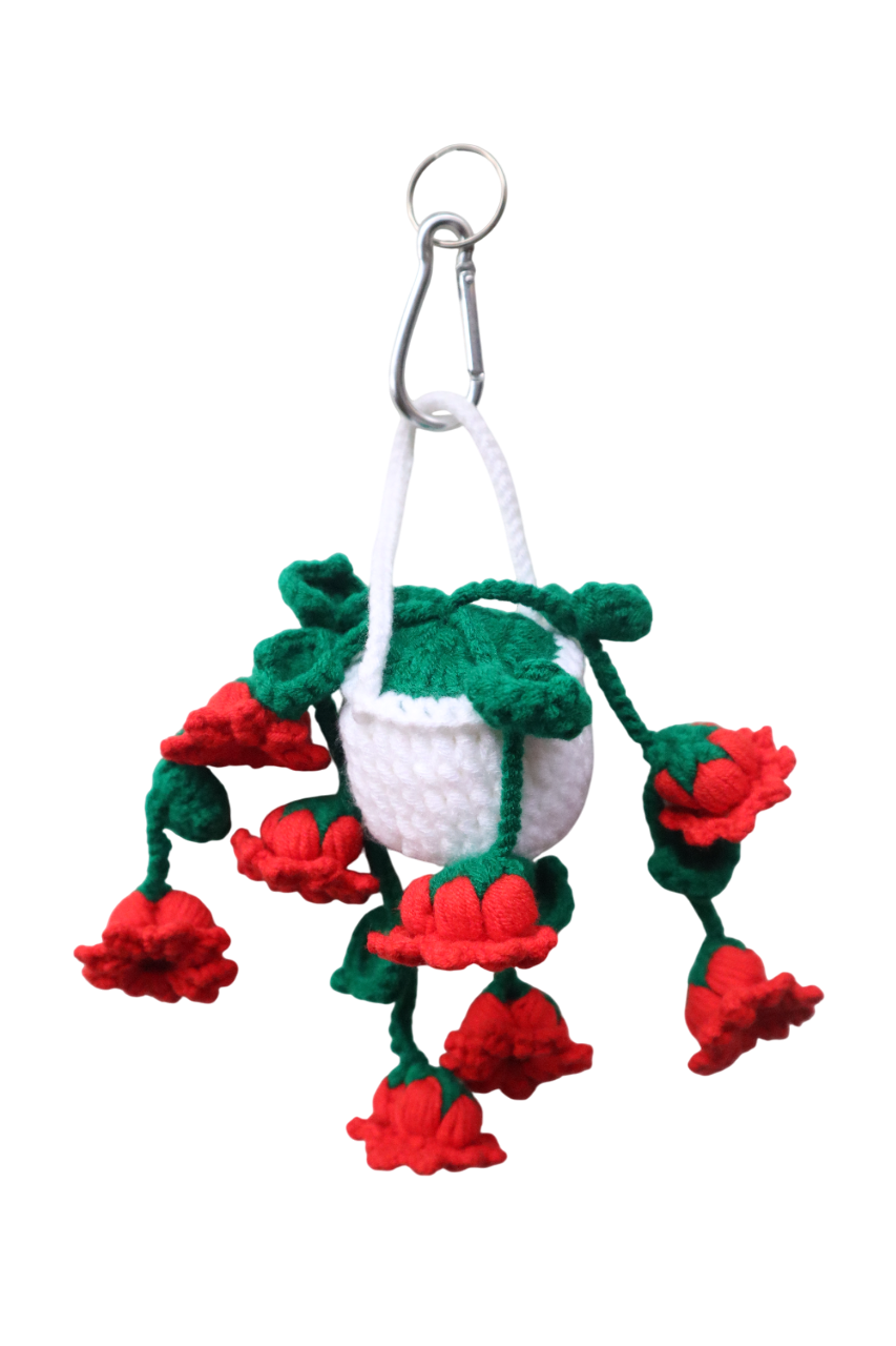 CROCHET CAR HANGING FLOWER