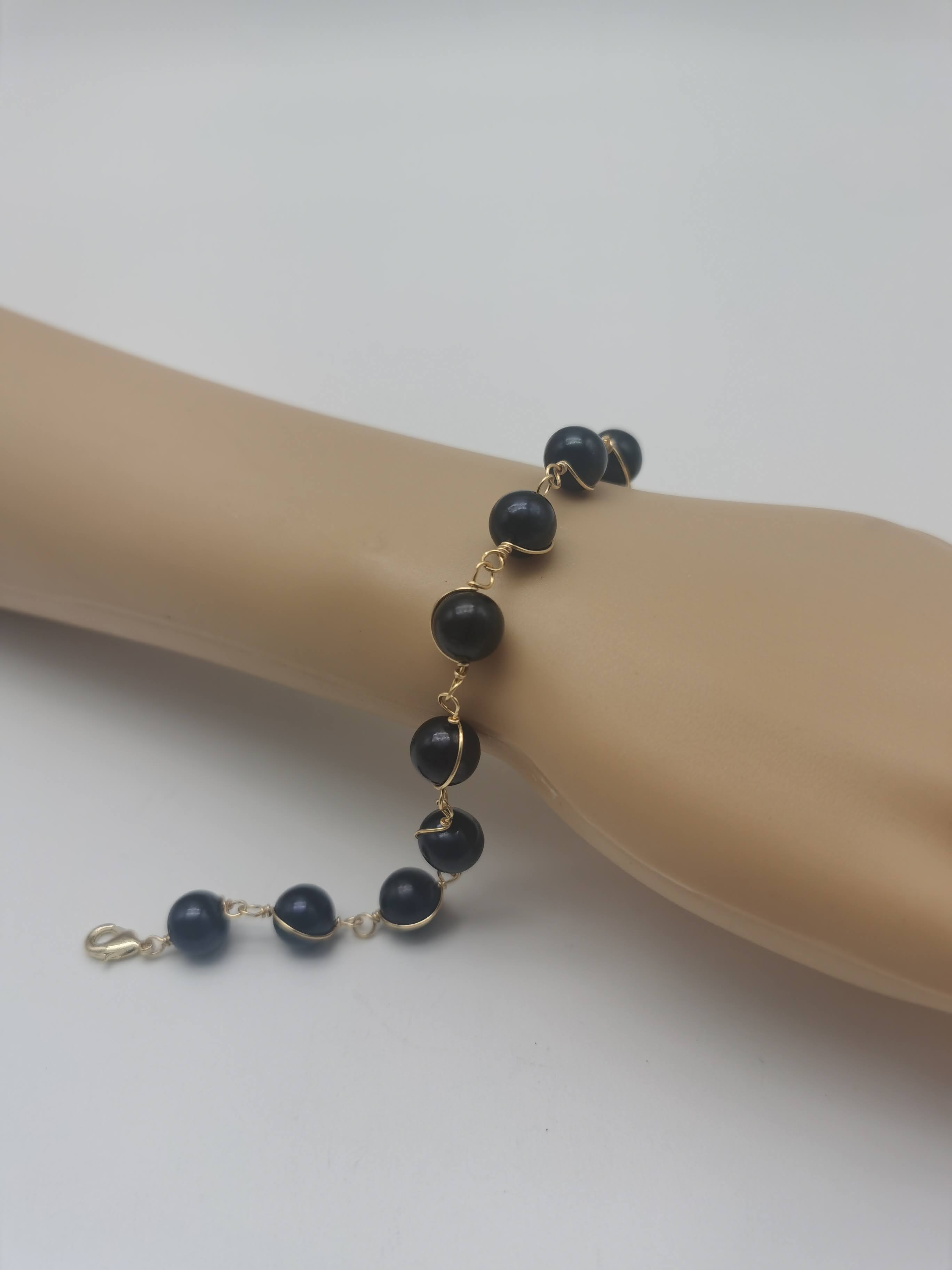 GELANG SUASA MUTIARA HITAM (10MM)