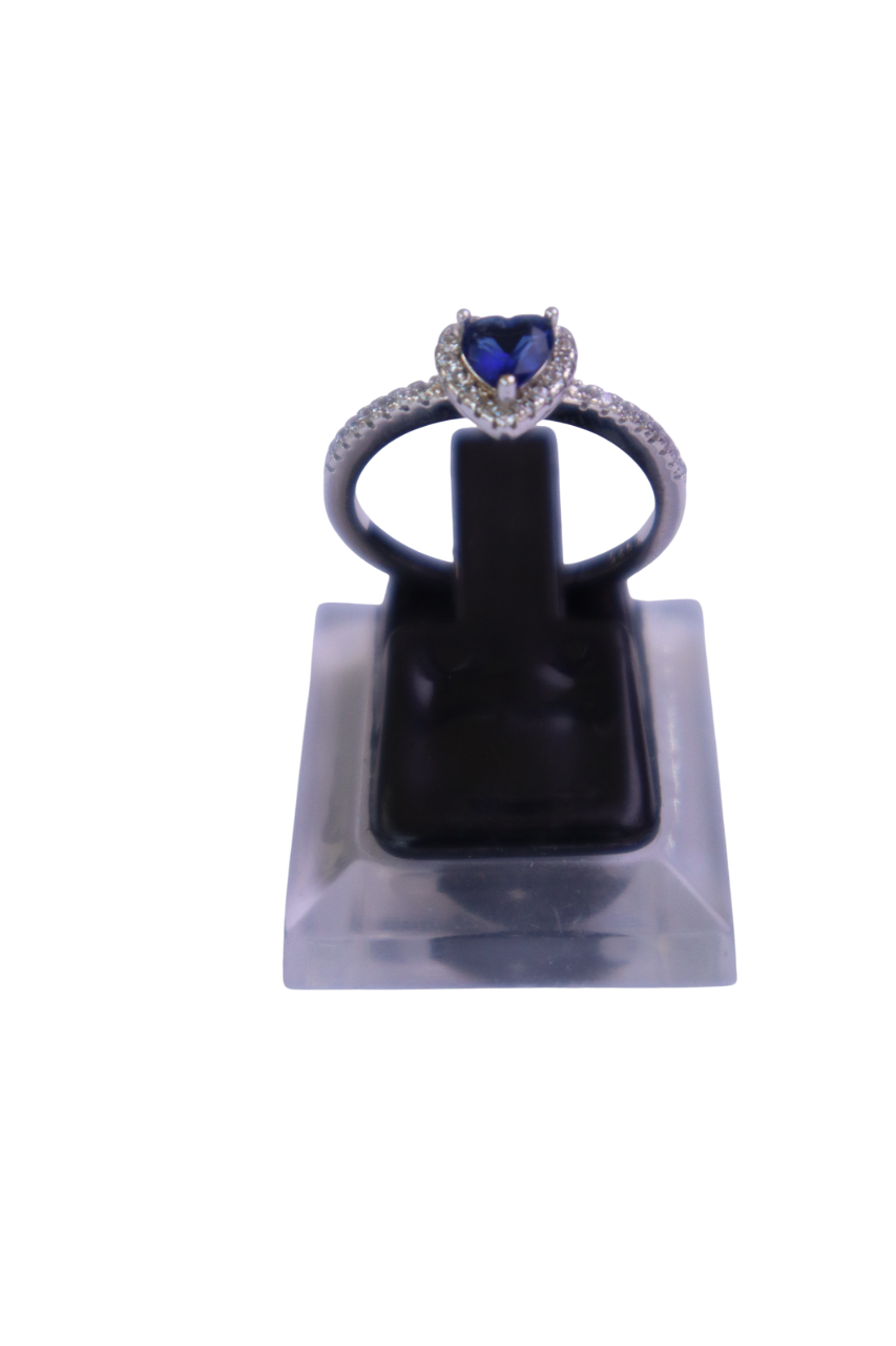 BLUE SWISS HEART SHAPE RING