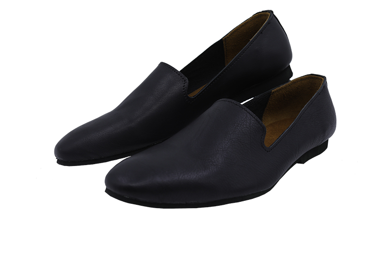 SHOES CLASSIC BLACK LEATHER LOAFERS