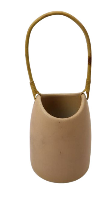 PASU SERAMIK TANGKAI ROTAN