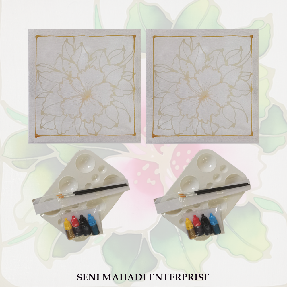 (110) BATIK KIT DIY BUNGA RAYA 1 ( COMBO 2)