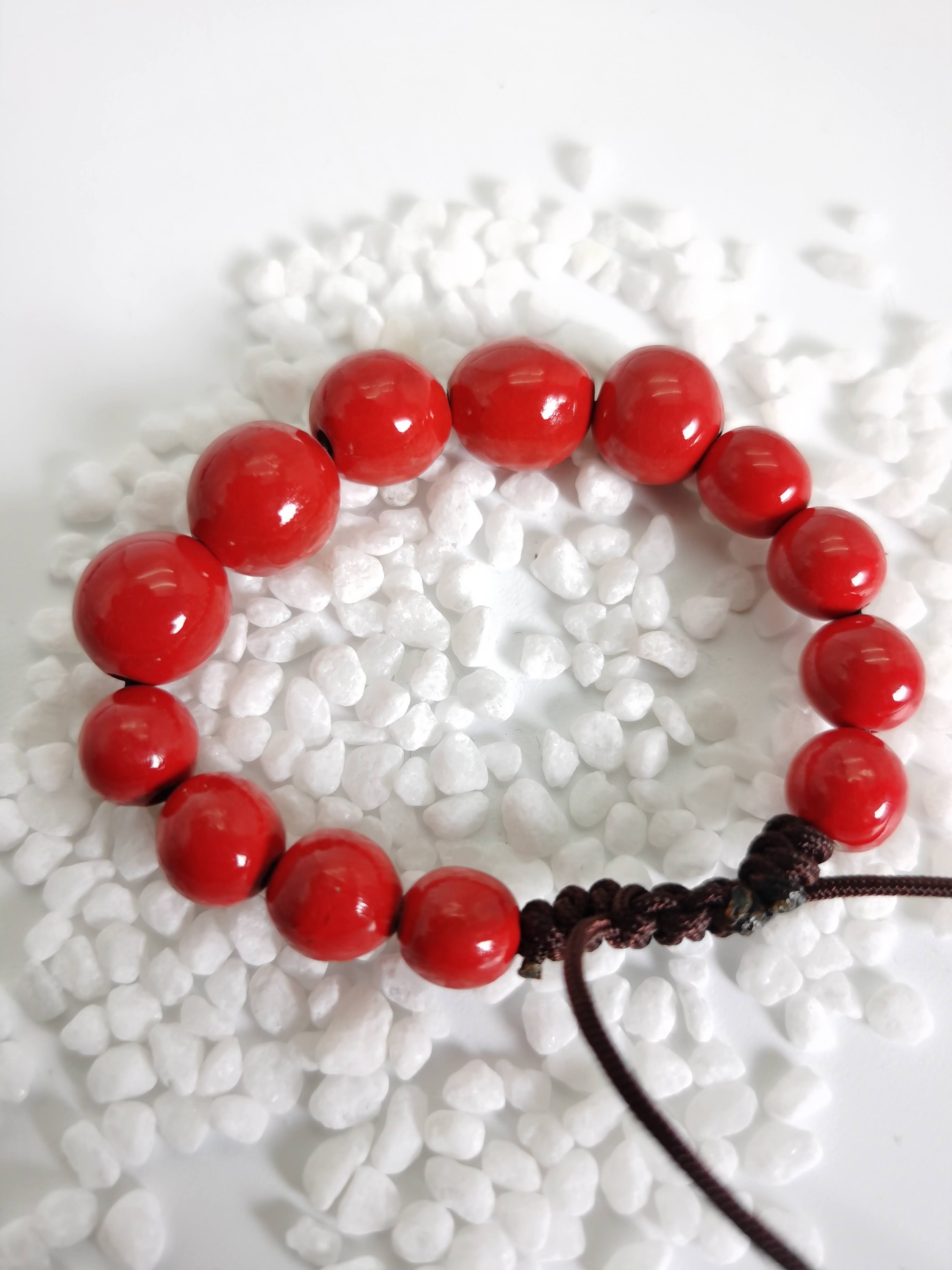 RED BERRY CERAMIK BEADS