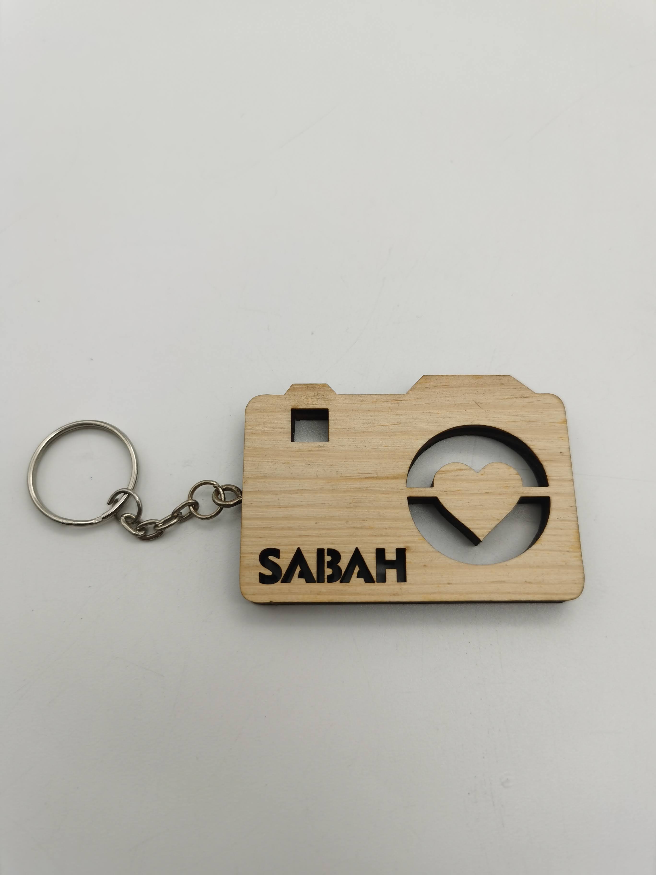 WOOD KEYCHAIN CAMERA