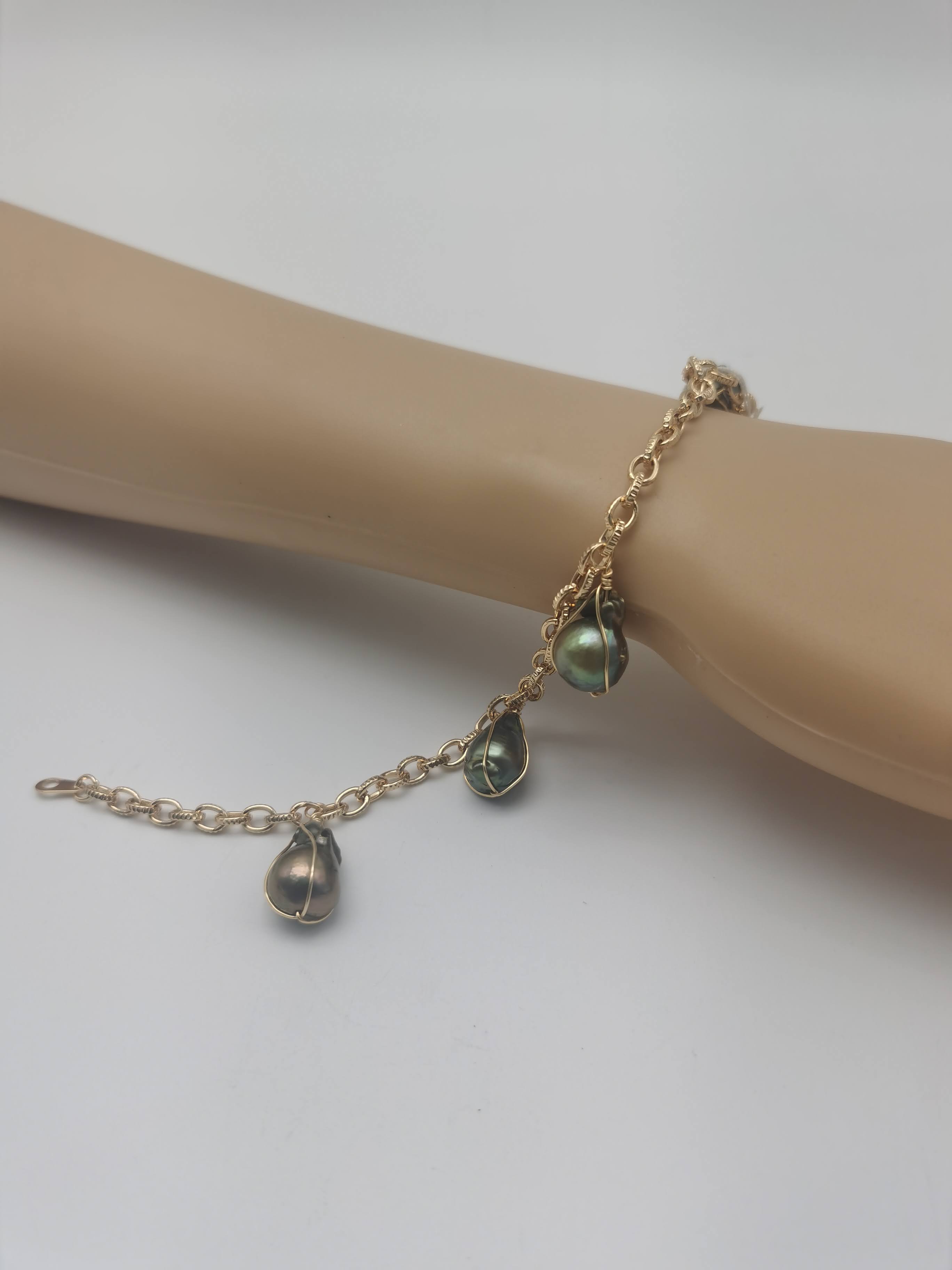 GELANG ROSEGOLD BAROQUE GREEN