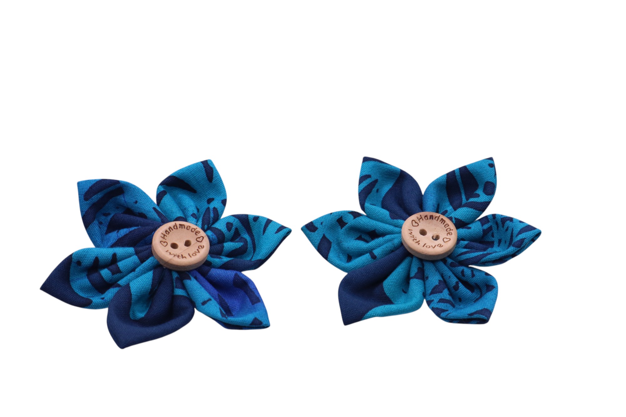 BATIK FLOWER BROOCH PAIR SET