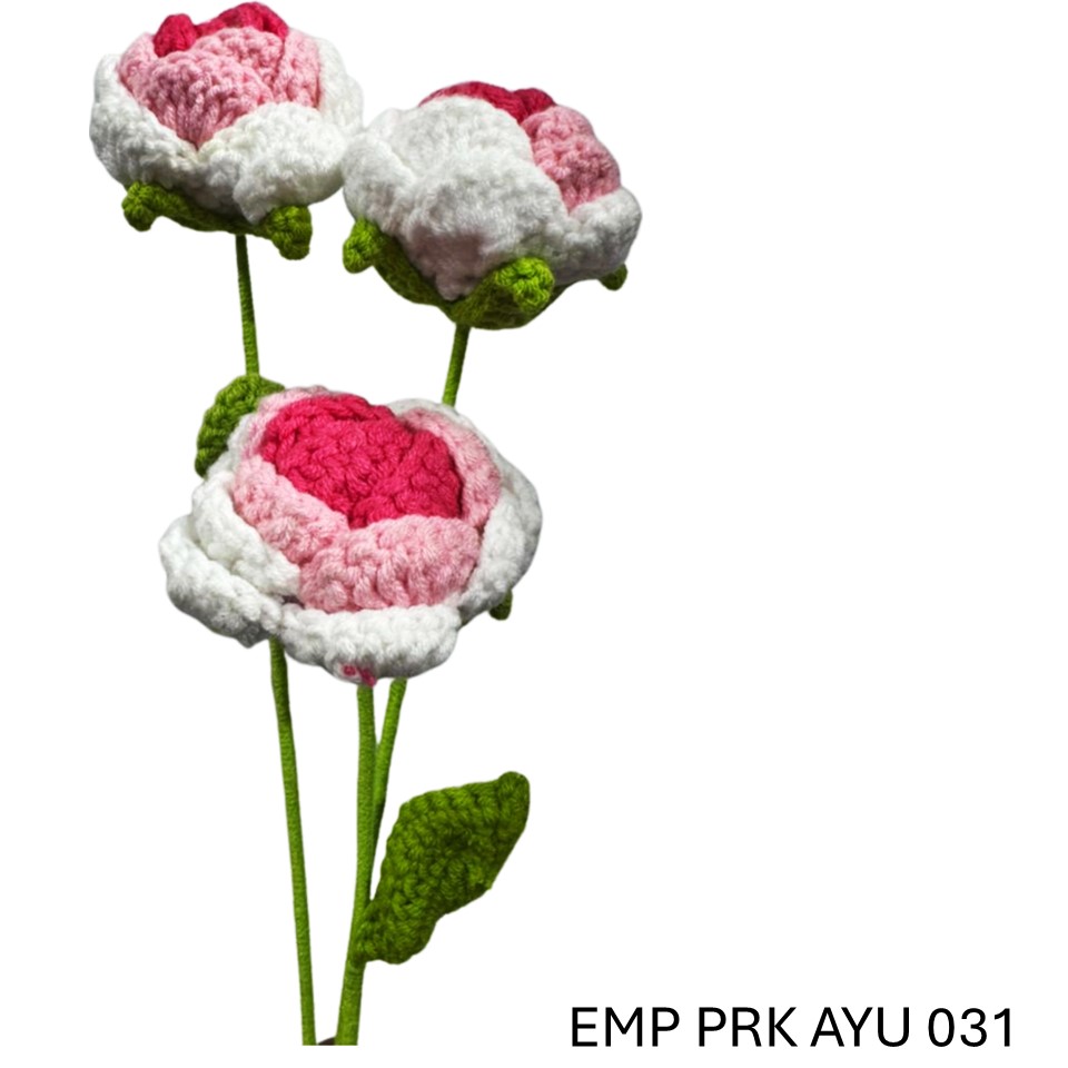 CROCHET ROSES (3 PCS)