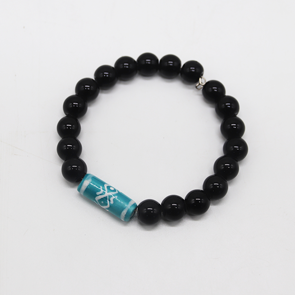BLACK BEADS BRACELET