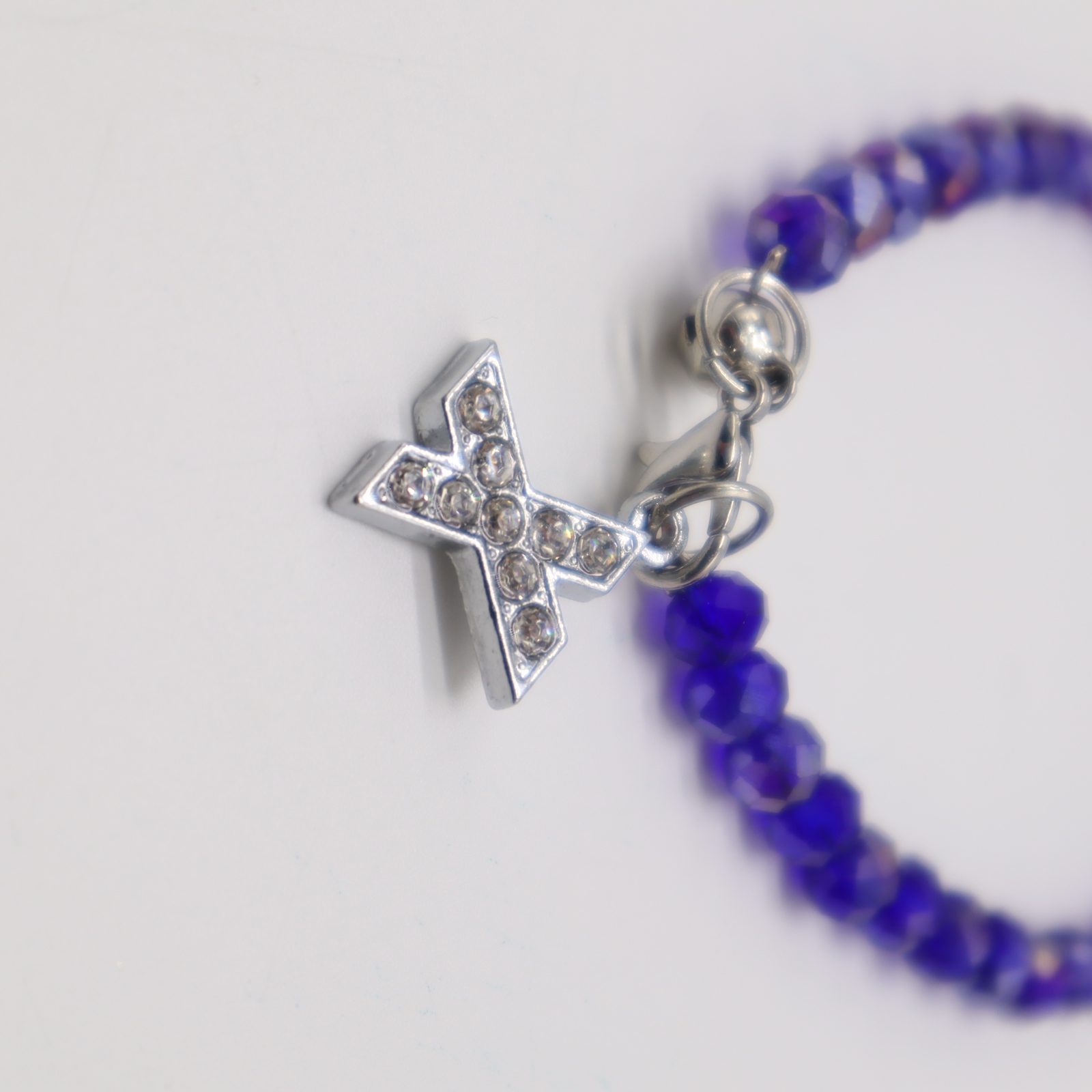 GELANG KRISTAL HURUF X