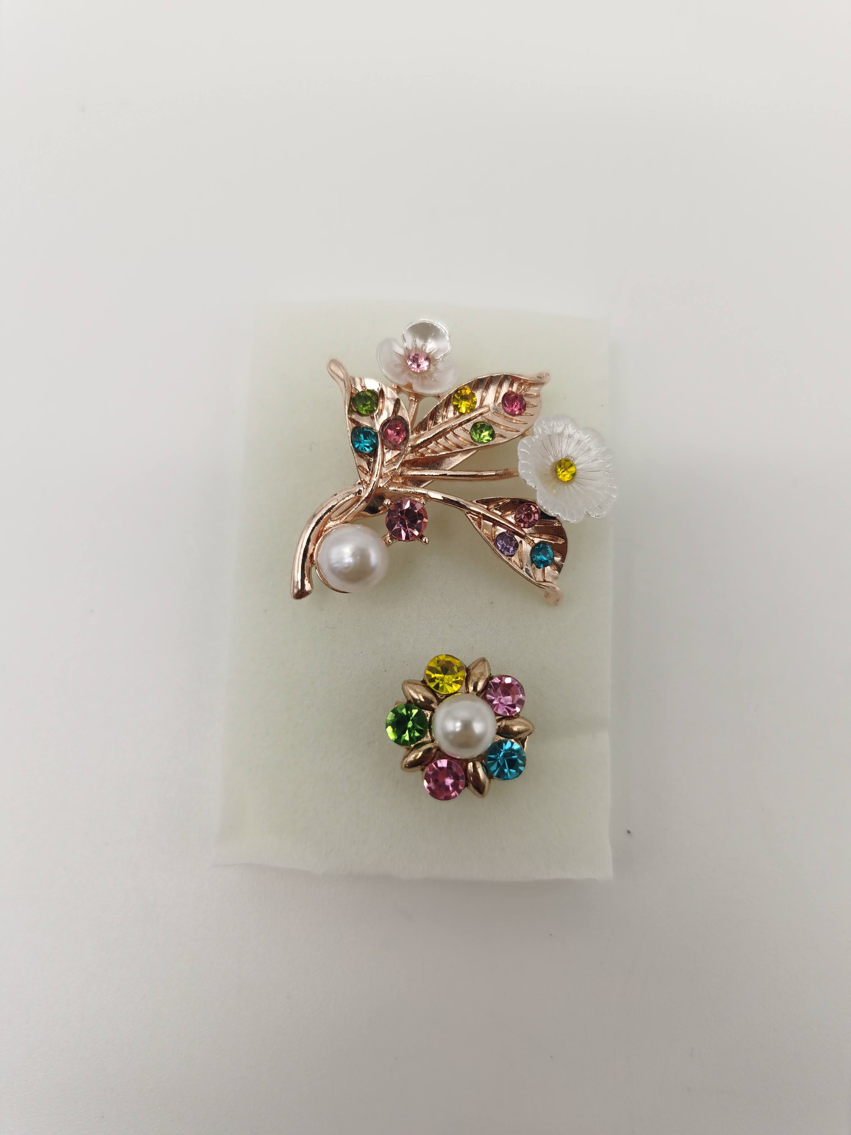 SET PIN WANITA BUNGA KUNING + PINK