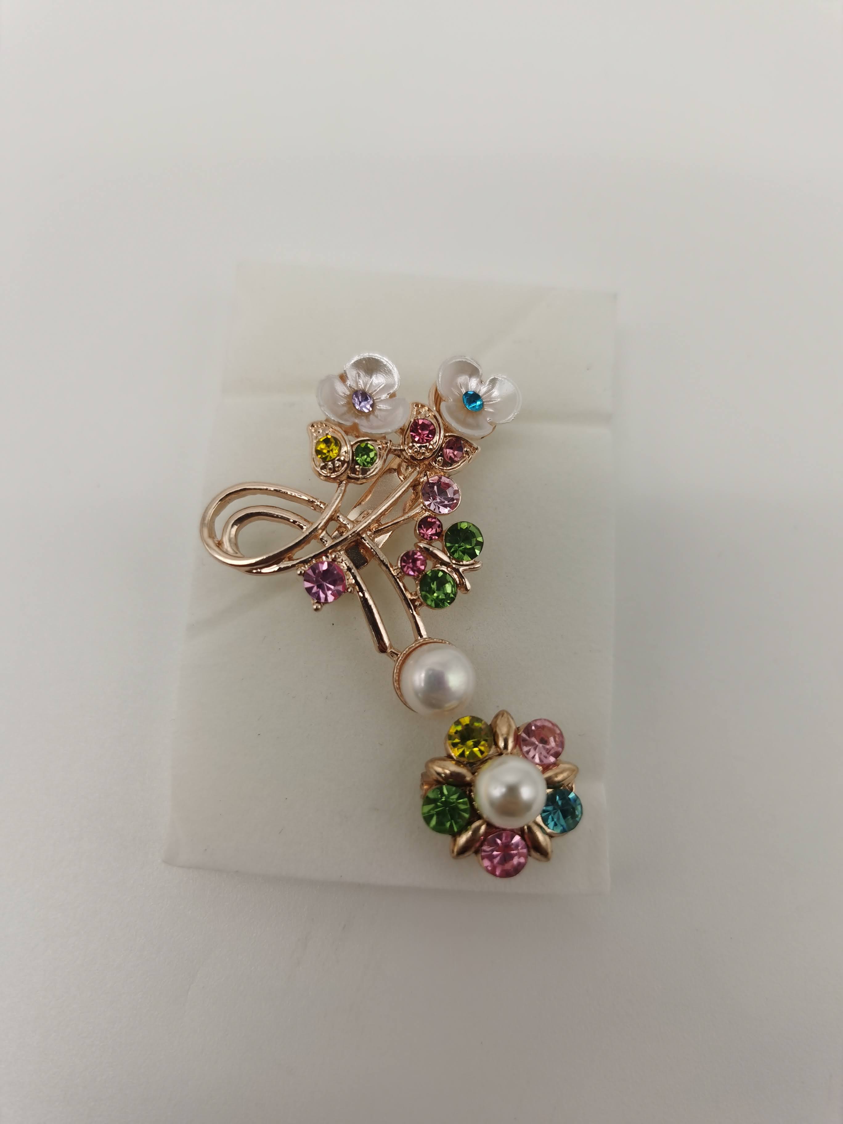 SET PIN WANITA BUNGA BLUE + PURPLE