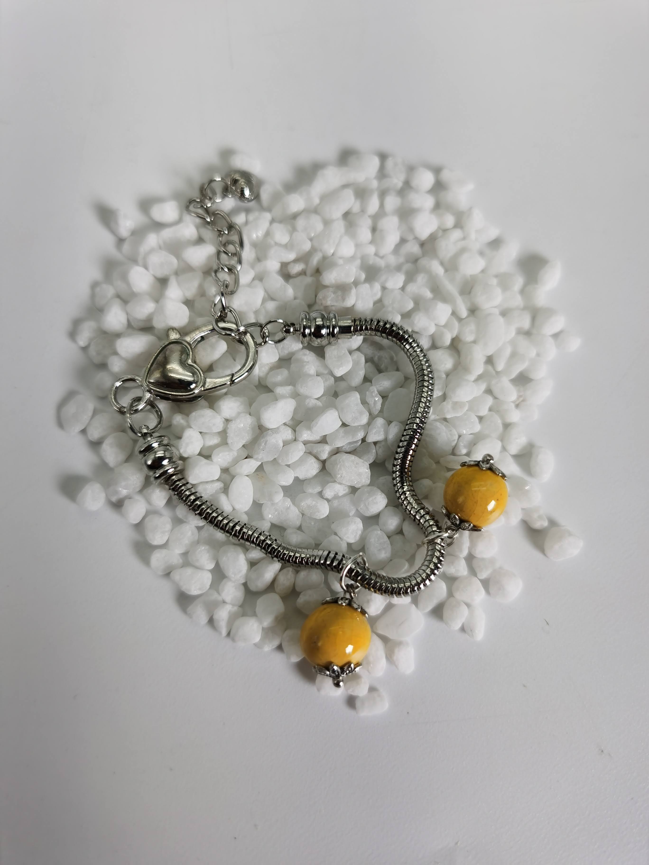 BLAZZING YELLOW CERAMIC DESIGN SIMILAR TO PANDORA