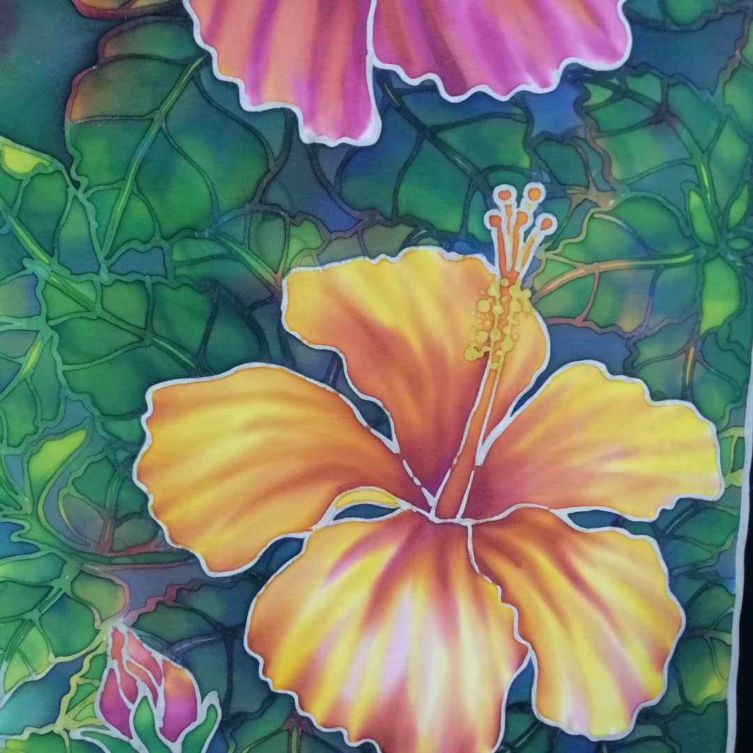 Hibiscus Flower Batik Painting Mycraftshoppe Global Reach Local Identity